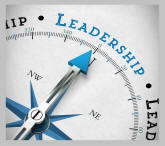 picture of a compass pointing to the word Leadership